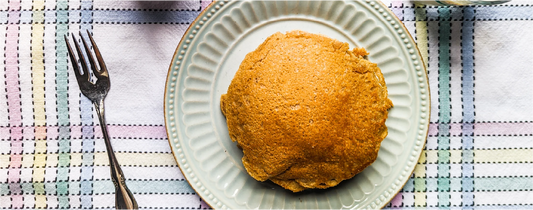 Vegan Whole Grain Pancakes with Upcycled Oat Milk Flour